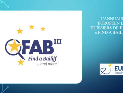 FAB III : Un guide de présentation de l'annuaire européens des huissiers de justice